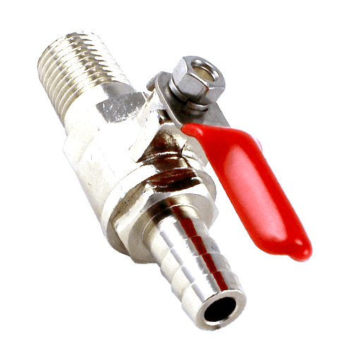 1/4 inch NPT barbed valve with check valve