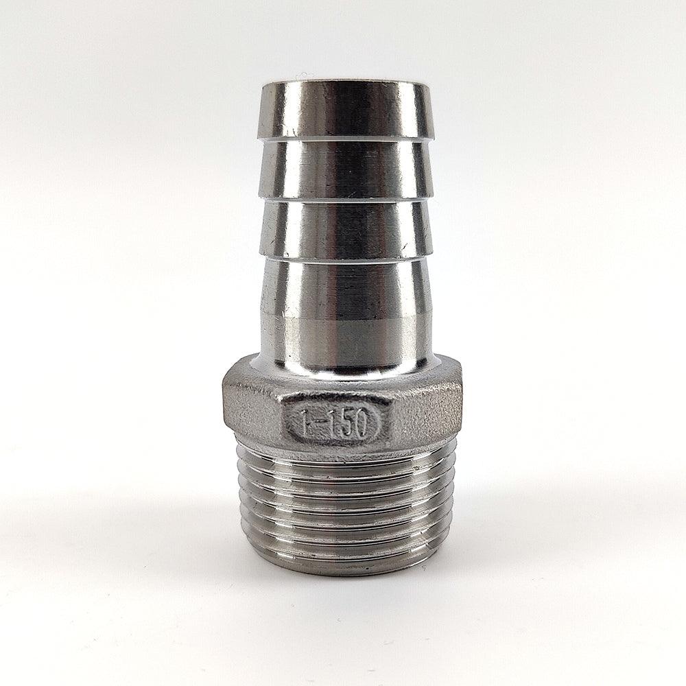 1 inch BSP male x 25mm hose barb fitting