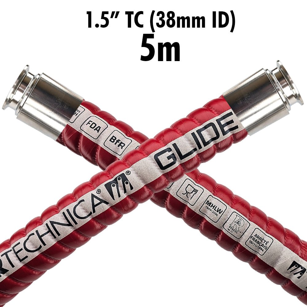 1.5 inch TC GlideTech brewery hose 5m