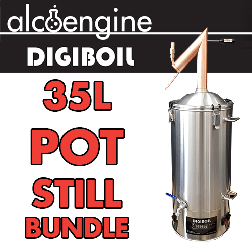 35L copper pot still bundle