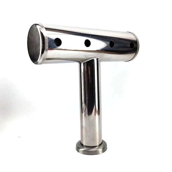 4 Tap T - Bar Brushed Stainless Font Only (Including Screws x 4; Dust Cover & Font Seals) - Distillery King Australia