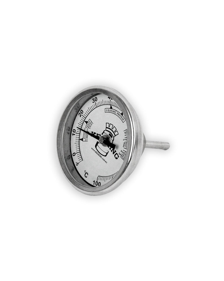 40mm Bi-Metal 3 Inch Dial Thermometer - Short Stem