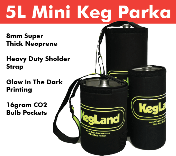 5L Mini Keg Neoprene Parka Glow Dark