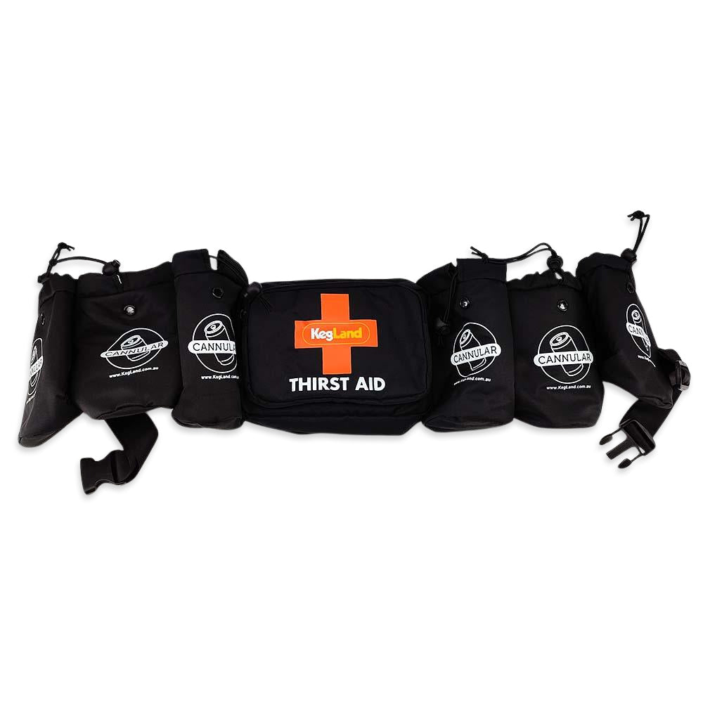 6 Pack Belt Holder Thirst Aid Action Satchel
