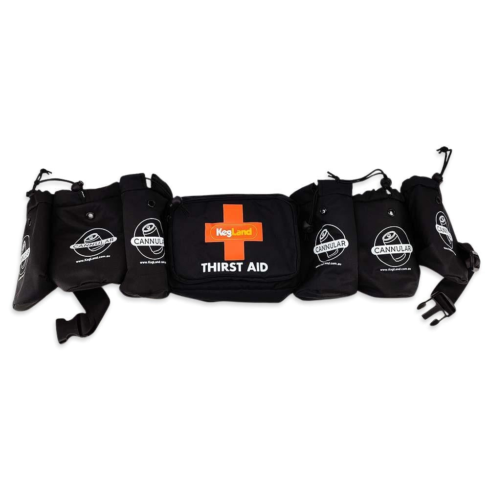 6 Pack Belt Holder Thirst Aid Action Satchel