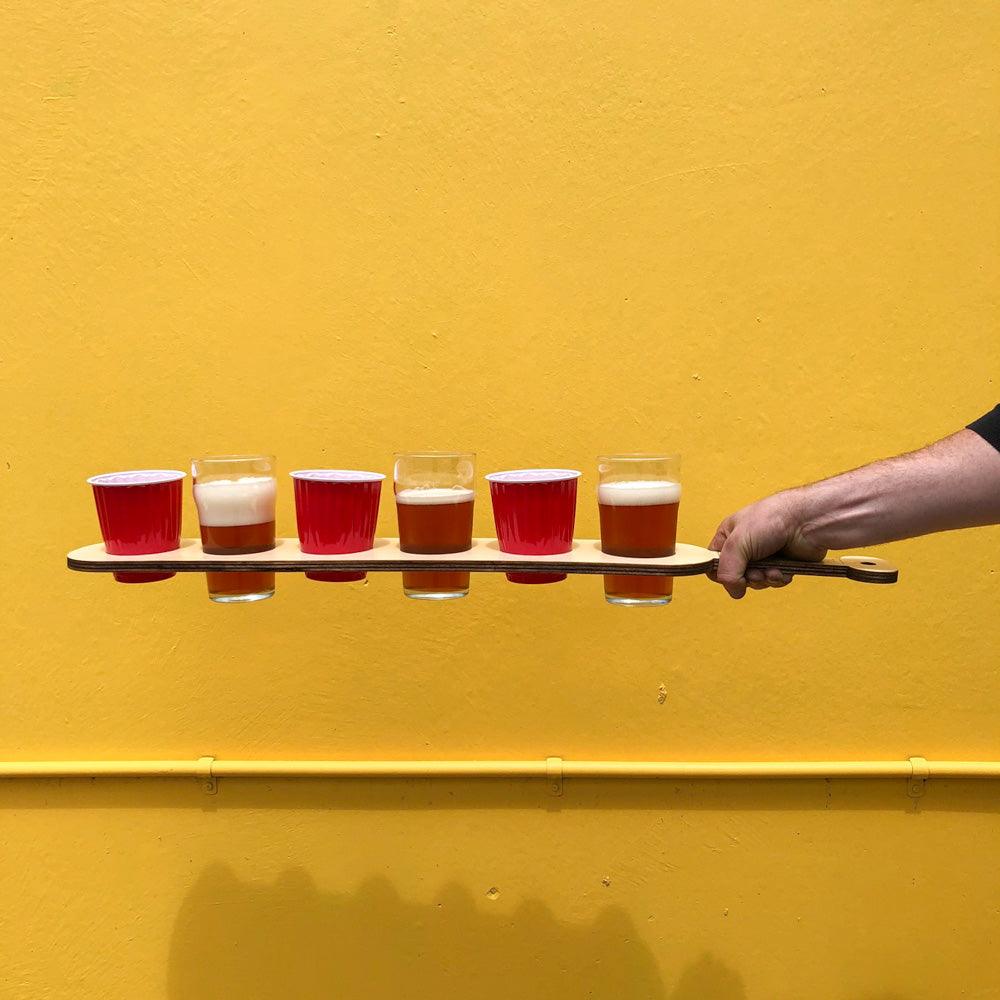 6 pint beer tasting paddle