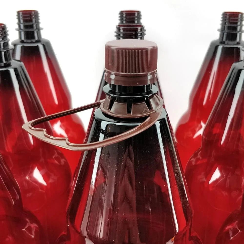 9 x 2500mL PET Amber Brown Bottles with Screw Caps and Handles - Distillery King Australia