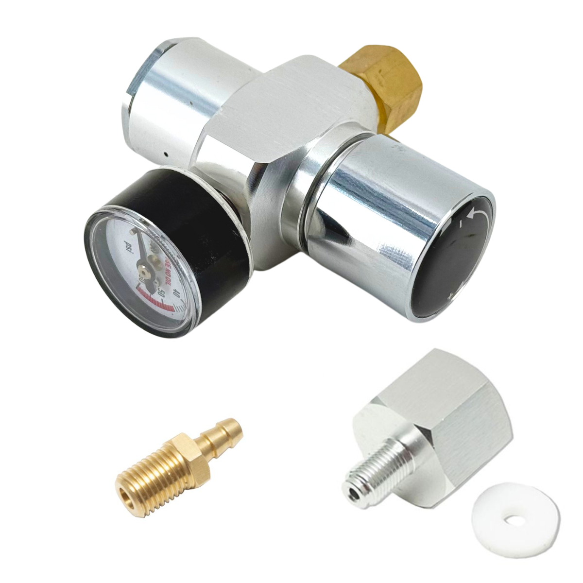 Mini CO2 Charger Regulator - Multi Purpose (Type 30 Nut & MFL Barb)