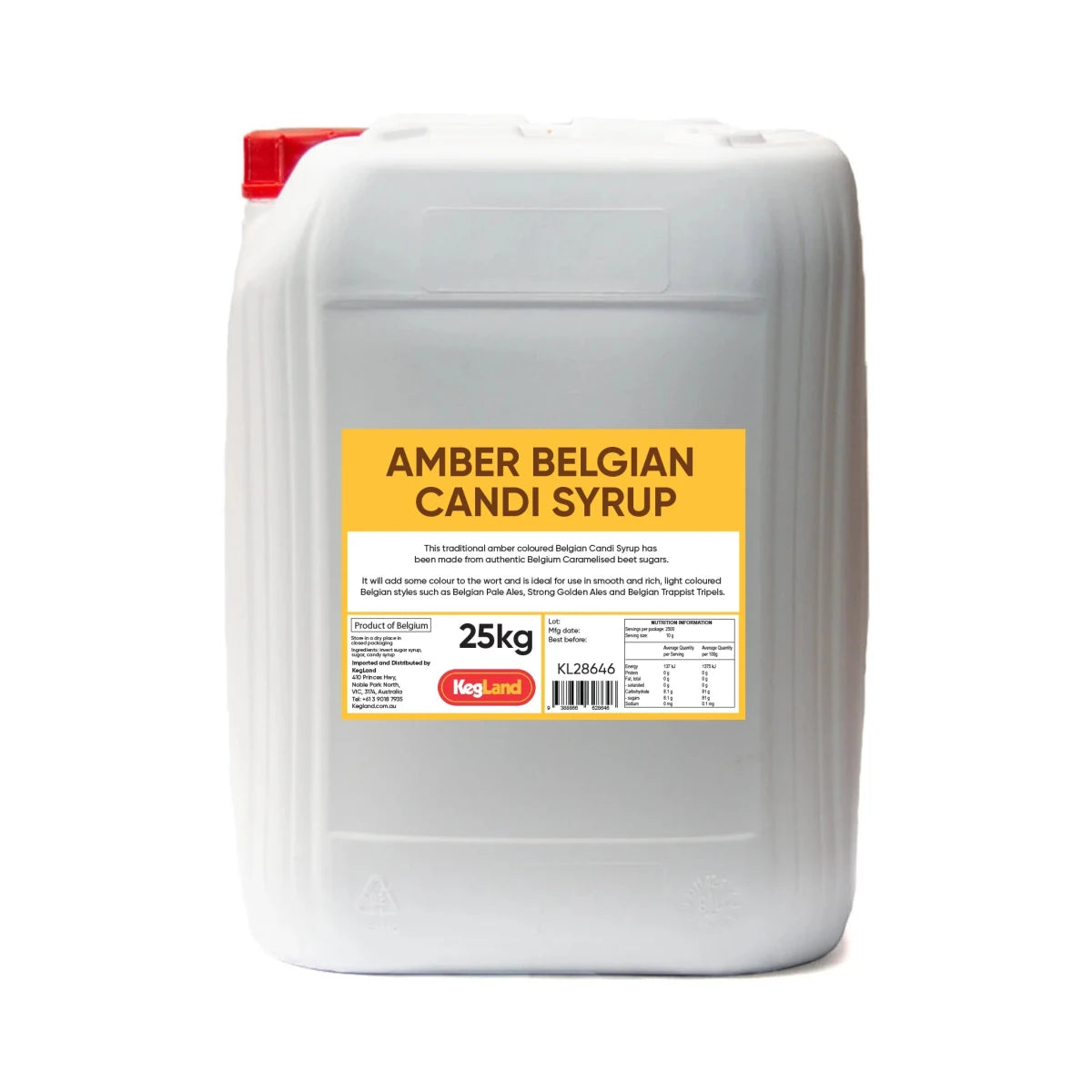 Amber Belgian Candi Syrup - 25kg Jerry Can