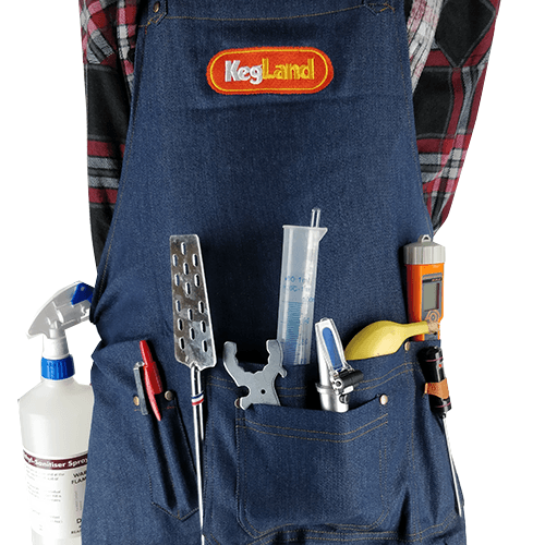 BBQ brewers apron with multiple pockets