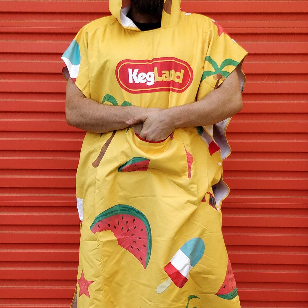 Beach party festival poncho, microfibre cover-up