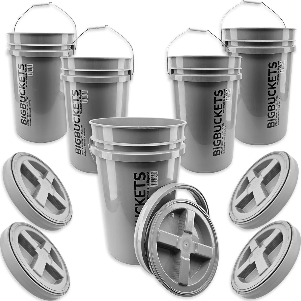 BigBuckets with screwtop gamma seal lids