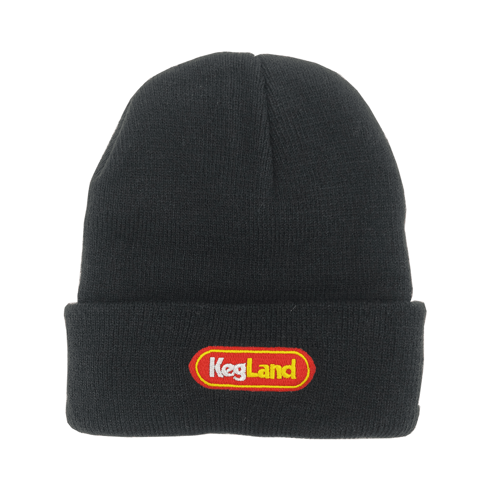 Black acrylic beanie