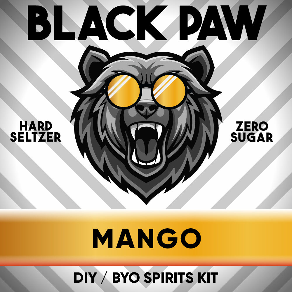 Black Paw Mango Hard Seltzer Zero Sugar DIY BYO keg kit