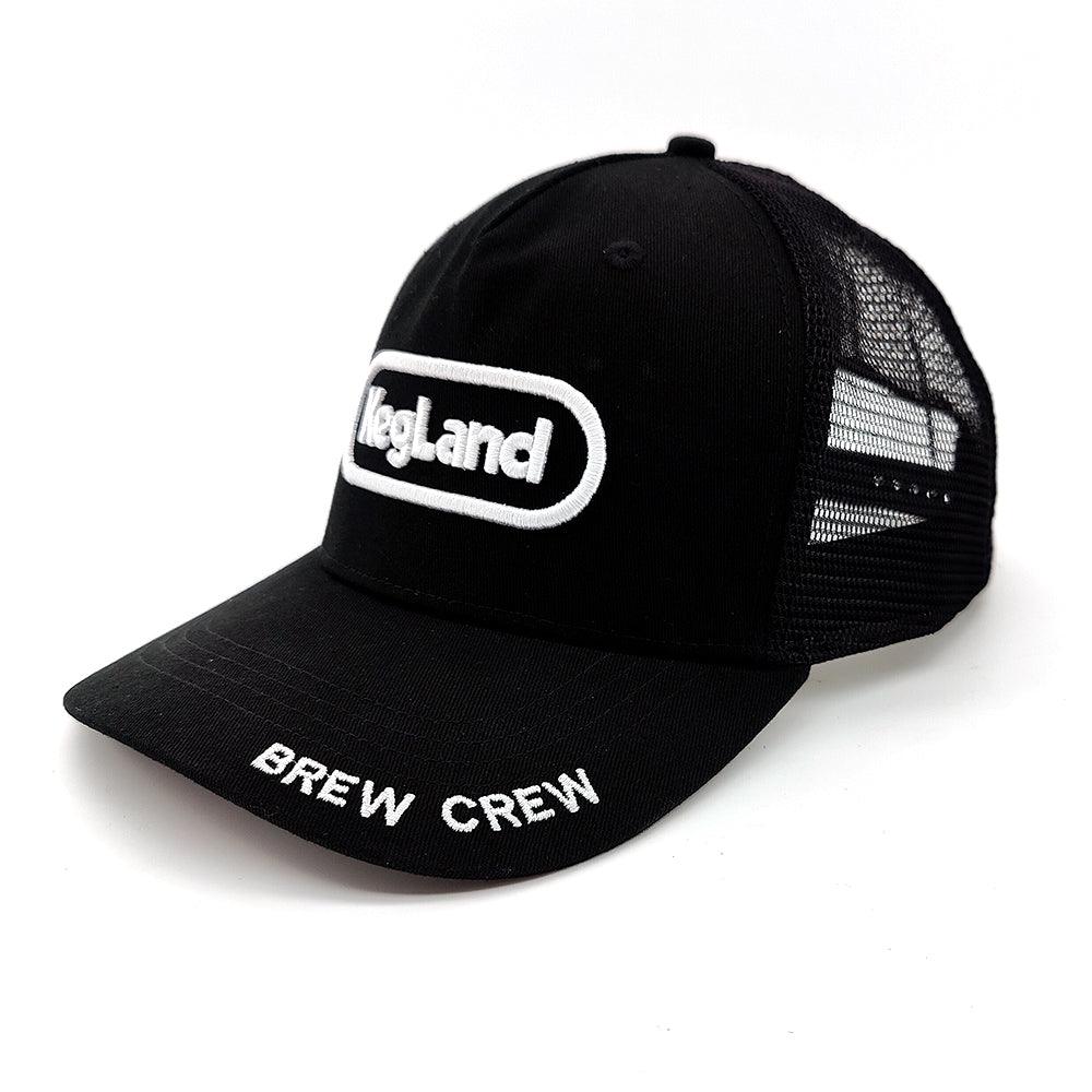 Black snapback trucker cap