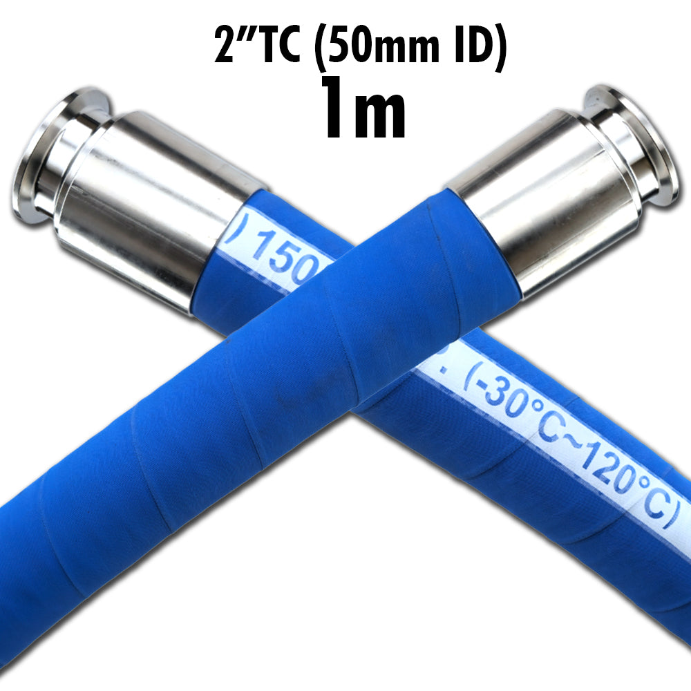 2 inch Tri-Clover brewery hose, 1m