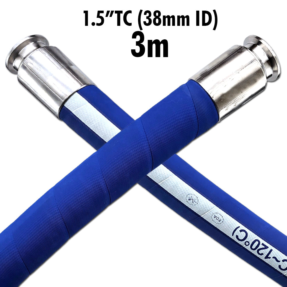 1.5 inch Tri-Clover brewery hose, 3m