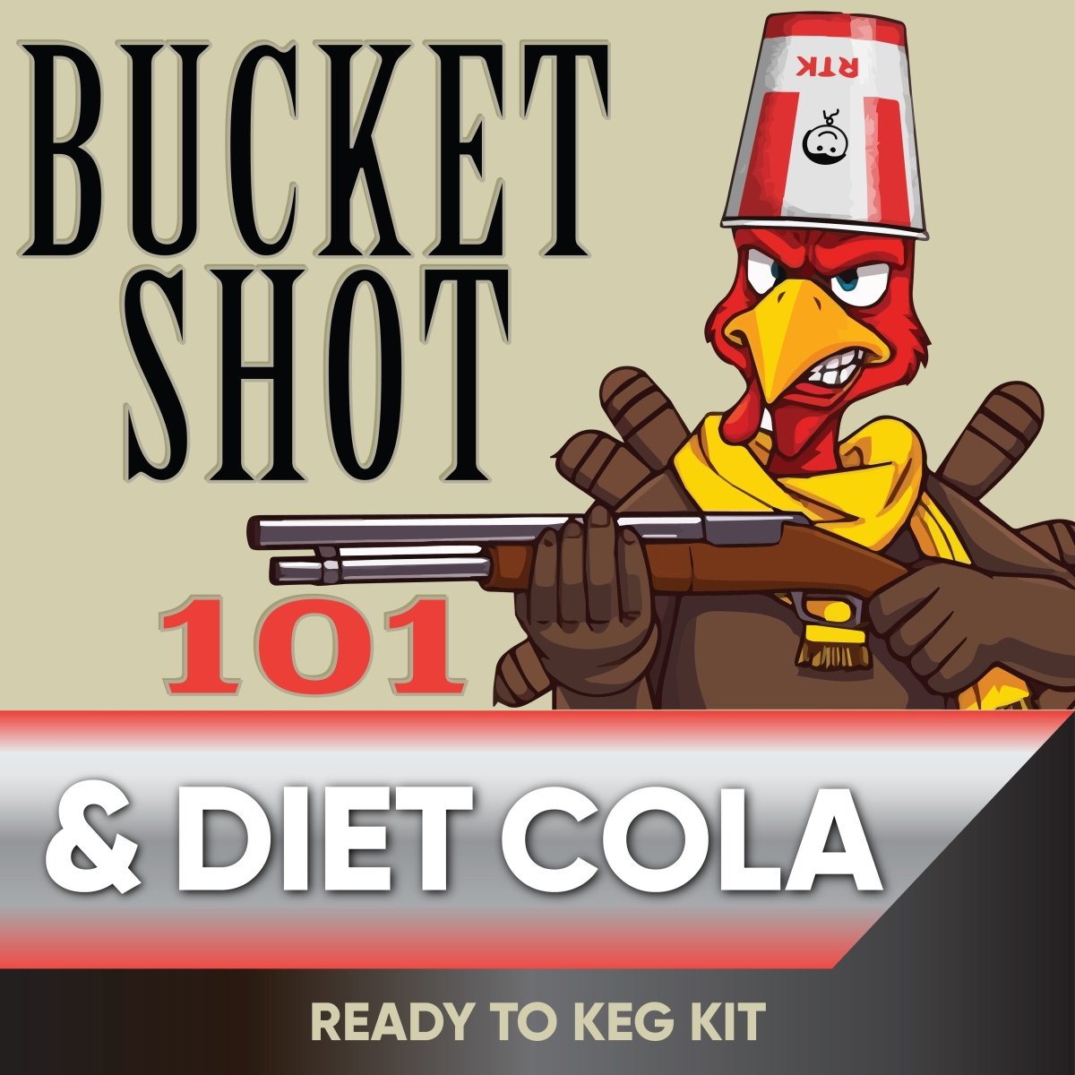 Bucket Shot Kentucky Bourbon and Diet Cola ready-to-keg kit