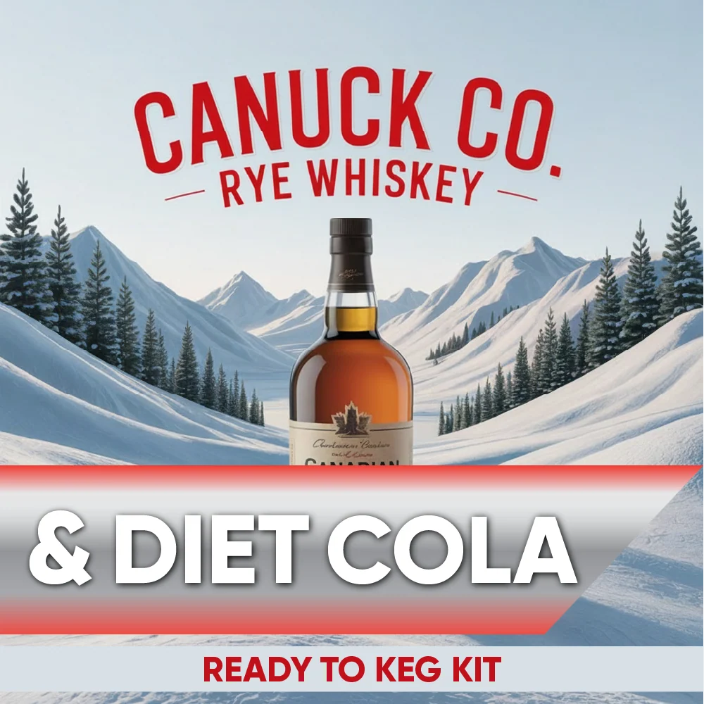 Canuck Co Rye Whiskey and Diet Cola ready to keg kit