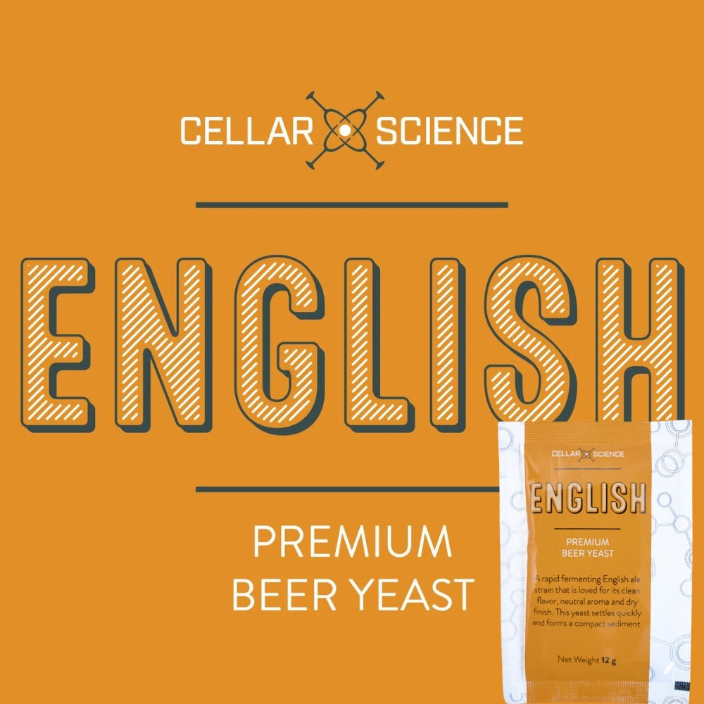 Box of 20 CellarScience English Ale Yeast 12g sachets