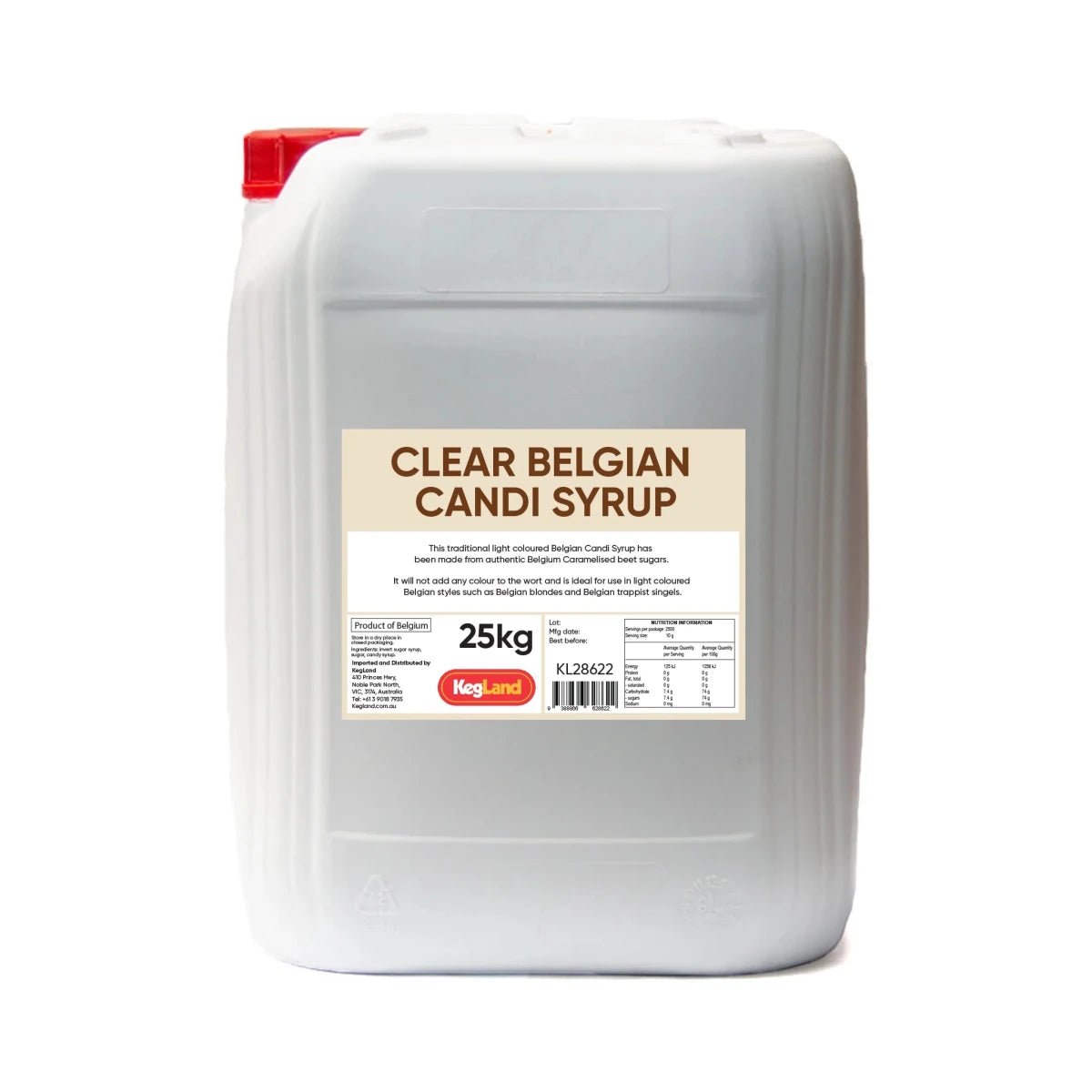 Clear Belgian Candi Syrup - 25kg Jerry Can