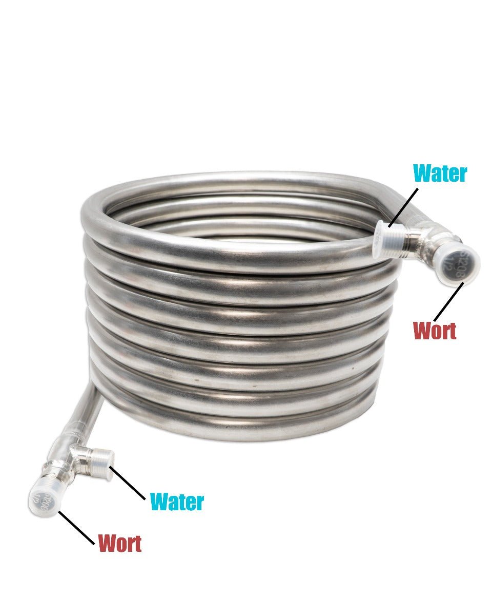 Counter Flow Chiller - Stainless Steel - 1/2 Inch BSP Threaded