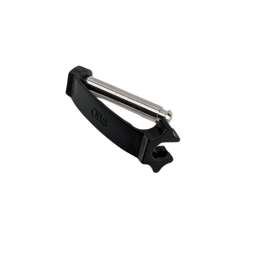 Retaining clip for a commercial keg coupler