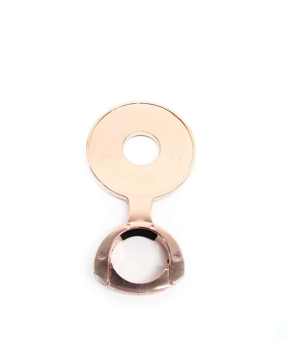 82mm copper plated decal holder for a beer tap handle