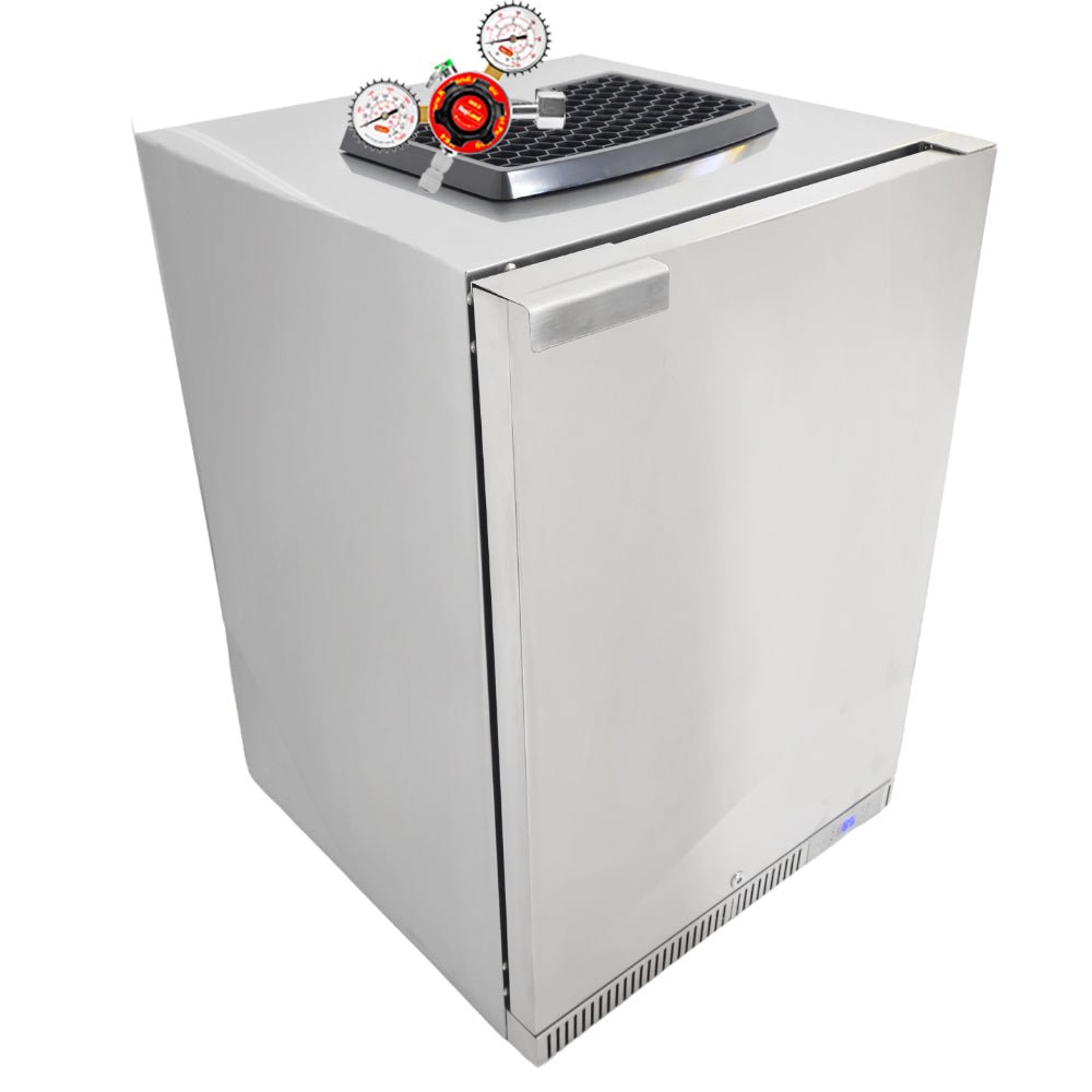 Under bench semi-integrated kegerator base unit