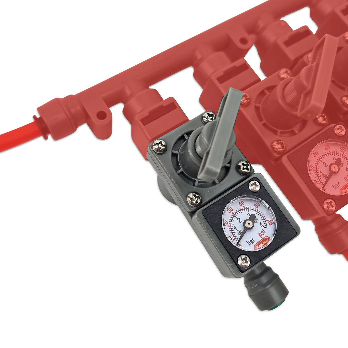 duotight 6.35mm check valve and inline regulator for manifold upgrade
