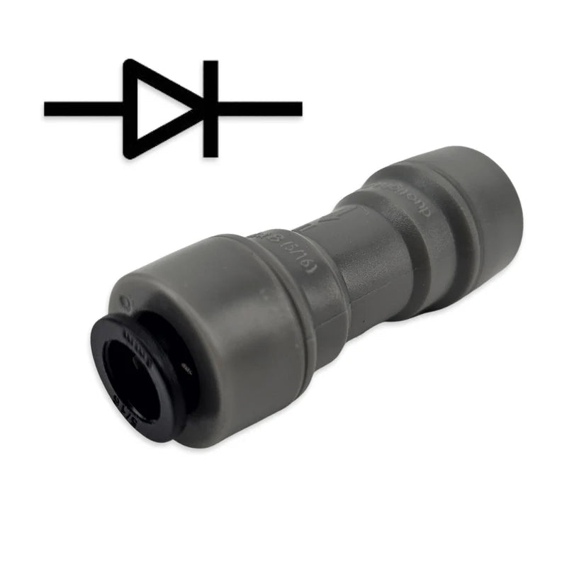 duotight - 8mm (5/16”) Female x 8mm (5/16”) Female One Way Check Valve (Gas) - Distillery King Australia