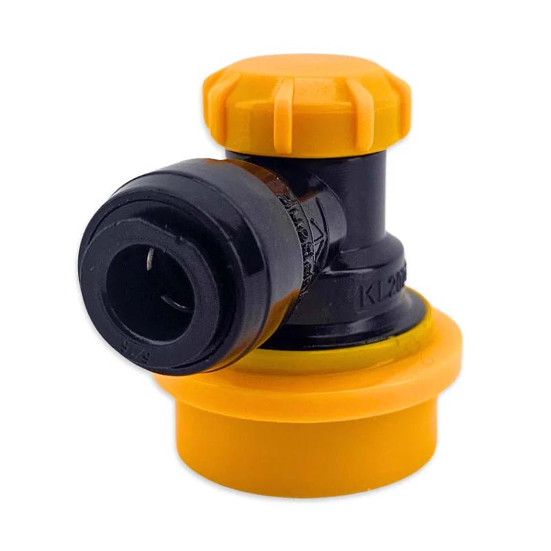 duotight 8mm (5/16) x Ball Lock Disconnect - (Black + Yellow Liquid) - Distillery King Australia