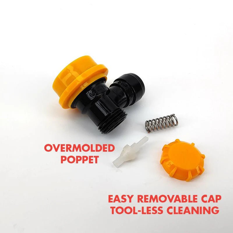duotight 8mm (5/16) x Ball Lock Disconnect - (Black + Yellow Liquid) - Distillery King Australia