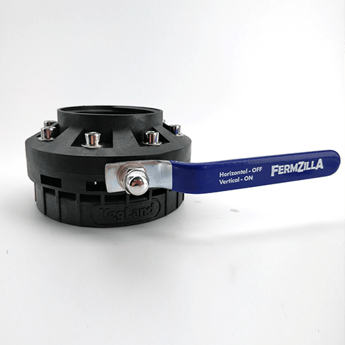 Replacement butterfly valve assembly for FermZilla Conical