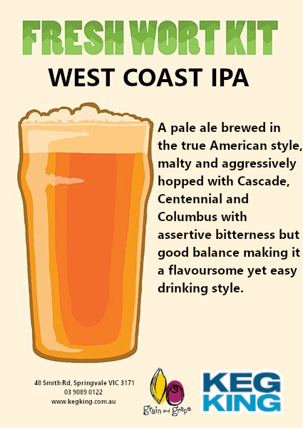 West Coast IPA Fresh Wort Kit - Keg King Brewing