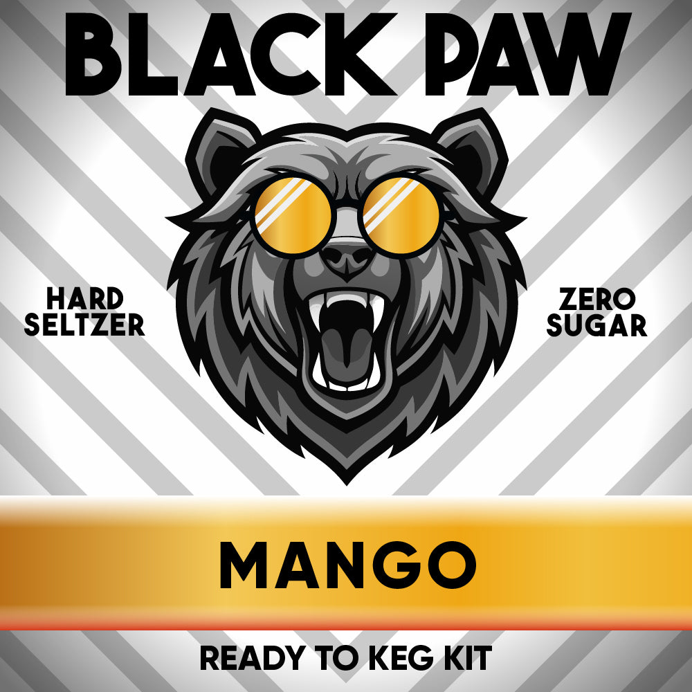 Hard Black Paw Mango Seltzer Zero Sugar Ready to Keg Kit