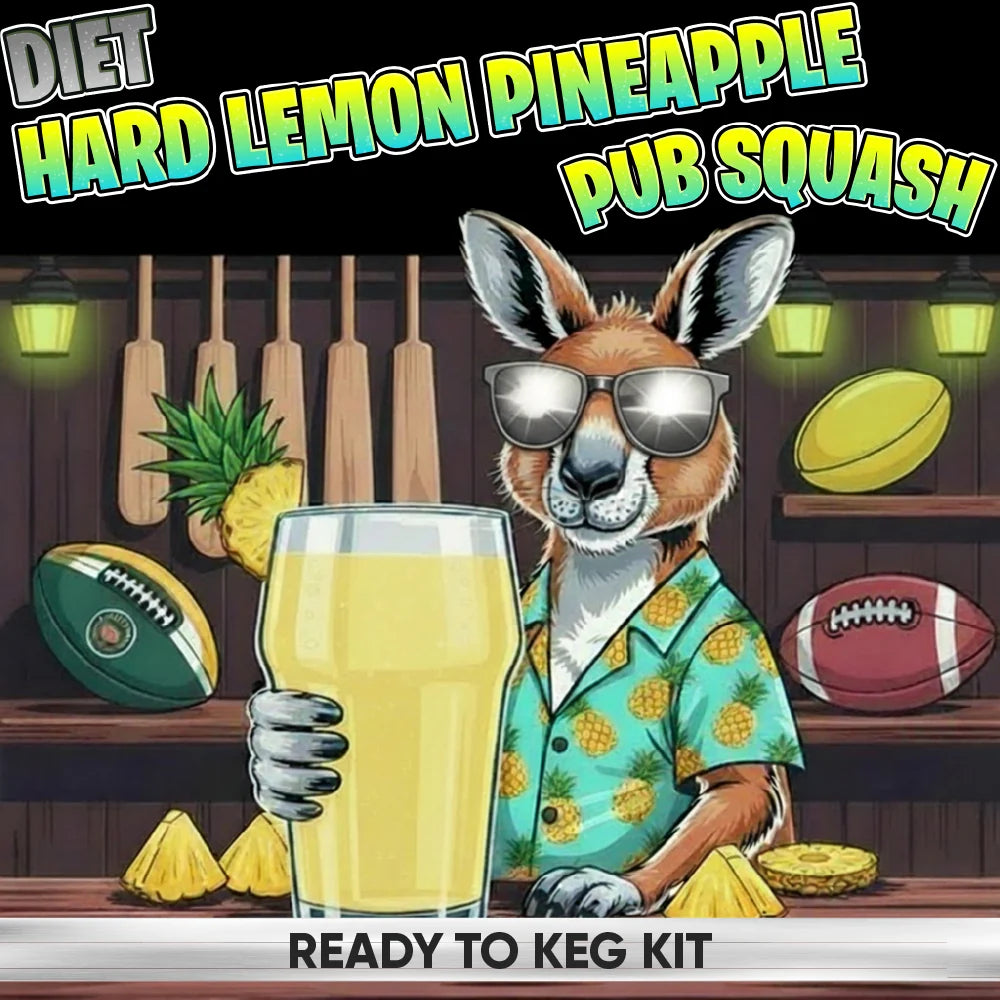 Diet hard lemon pineapple pub squash ready-to-keg kit