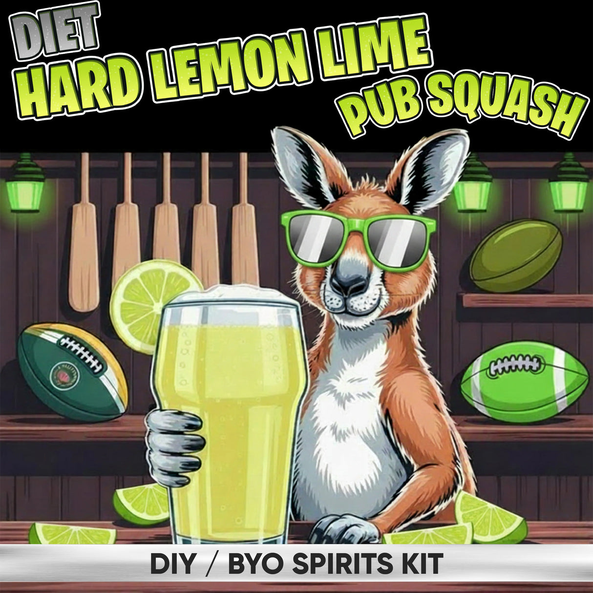 Hard Lemon-Lime Pub Squash Diet DIY BYO keg mix kit