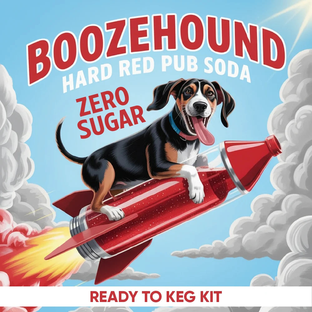 Boozehound Hard Red Pub Soda creaming soda zero sugar ready-to-keg kit
