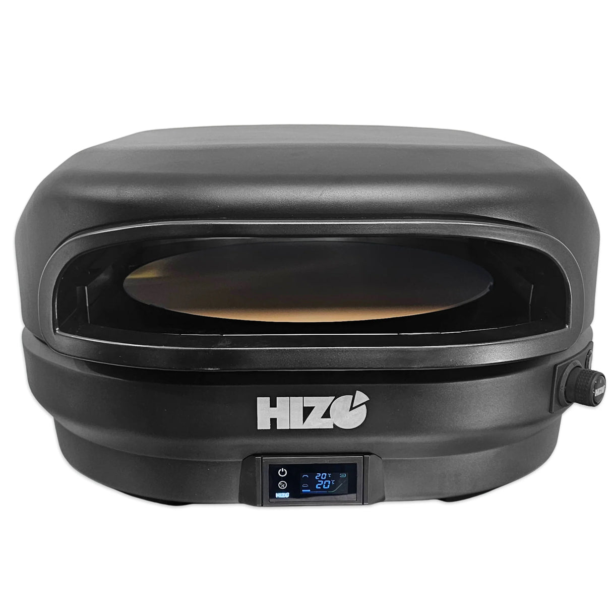HIZO Spiro G16R black rotating gas pizza oven