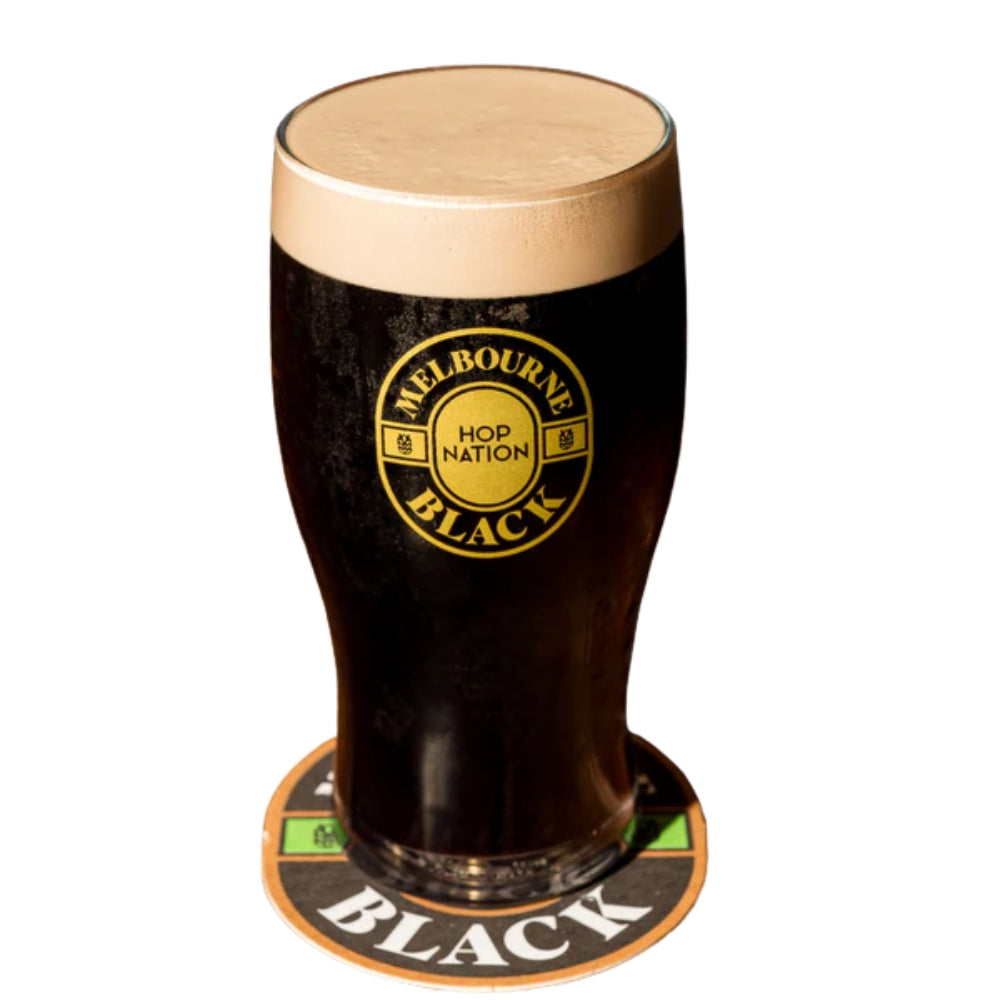 Hop Nation Melbourne Black Pint Glass
