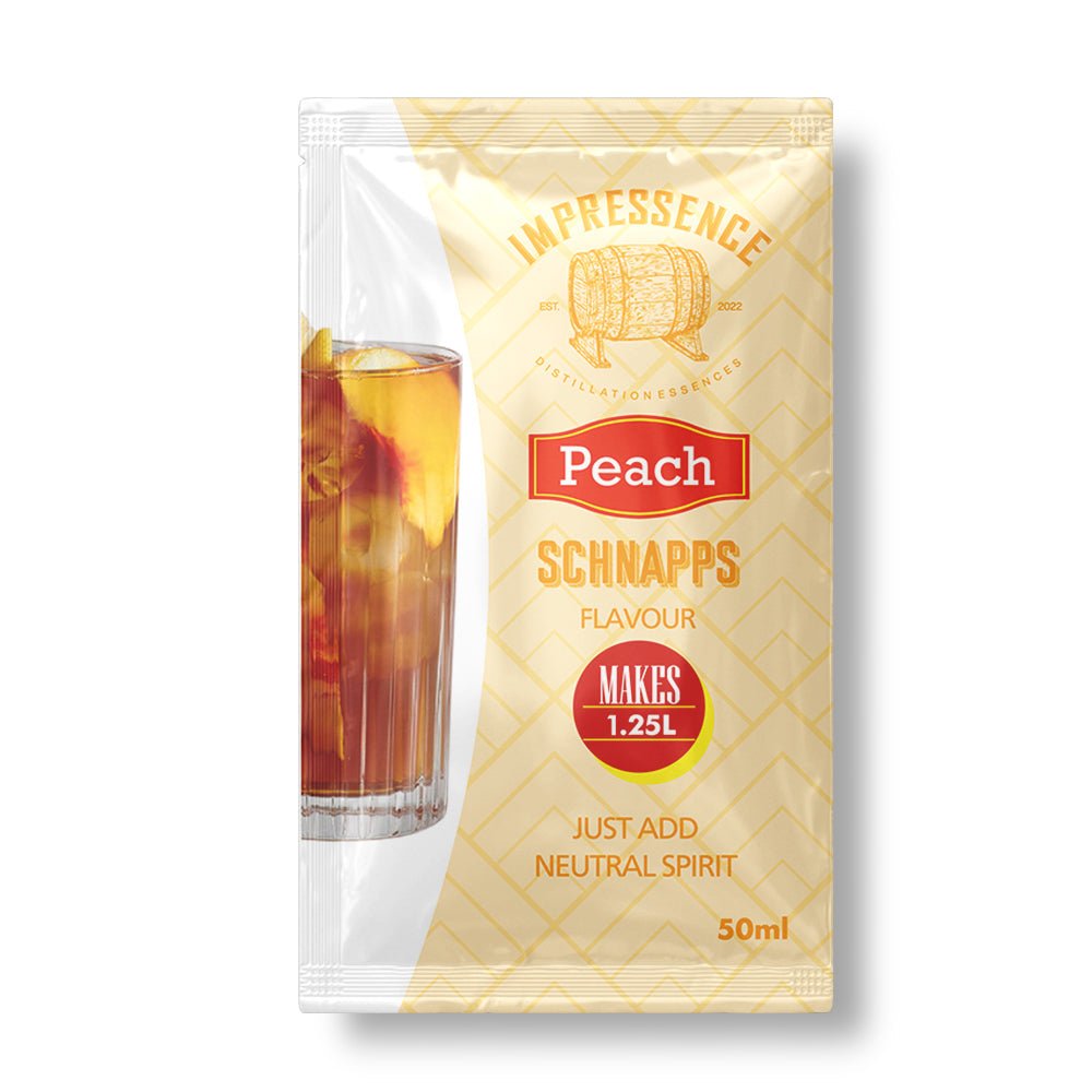 Impressence peach schnapps spirit flavouring sachet