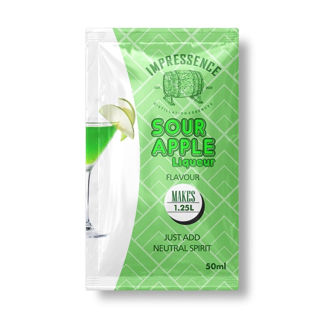 Impressence sour apple liqueur spirit flavouring sachet