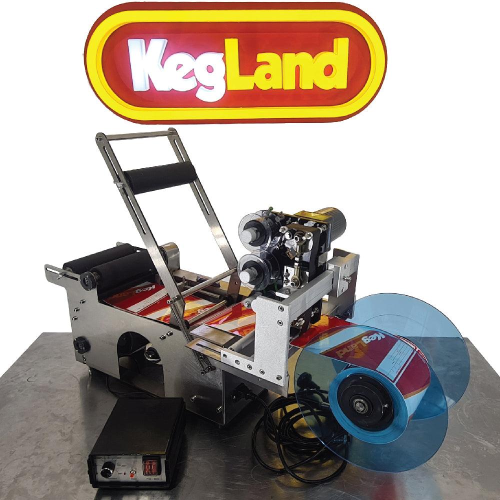 Label applicator machine with date coder printer