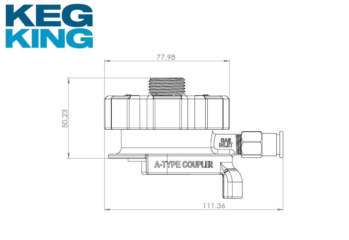 Low Profile Plastic Coupler A Type With Low Profile Push In Fitting