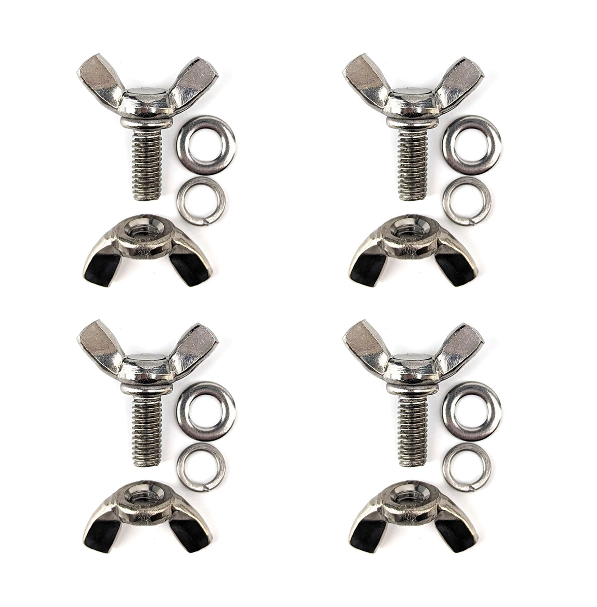 M6 x 14mm stainless wing nut and wing bolt set of 4