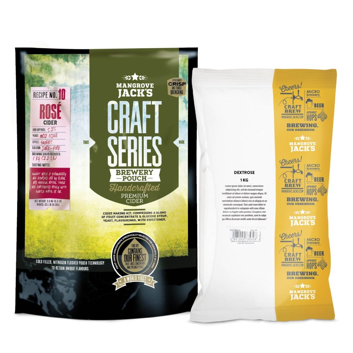 Mangrove Jack's Craft Series Rose Cider Kit with 1kg Dextrose
