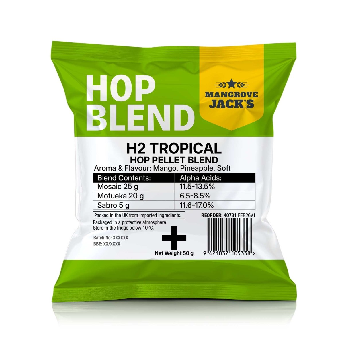 Mangrove Jack's H2 Tropical Hops 50g pack
