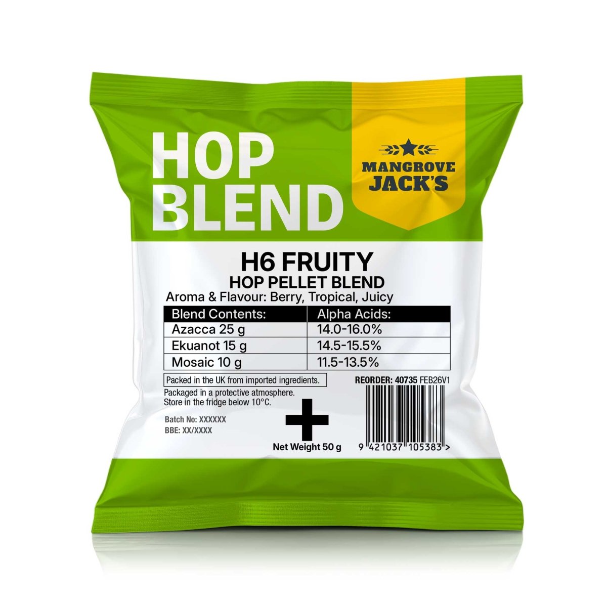 Mangrove Jack's H6 Fruity Hops 50g pack