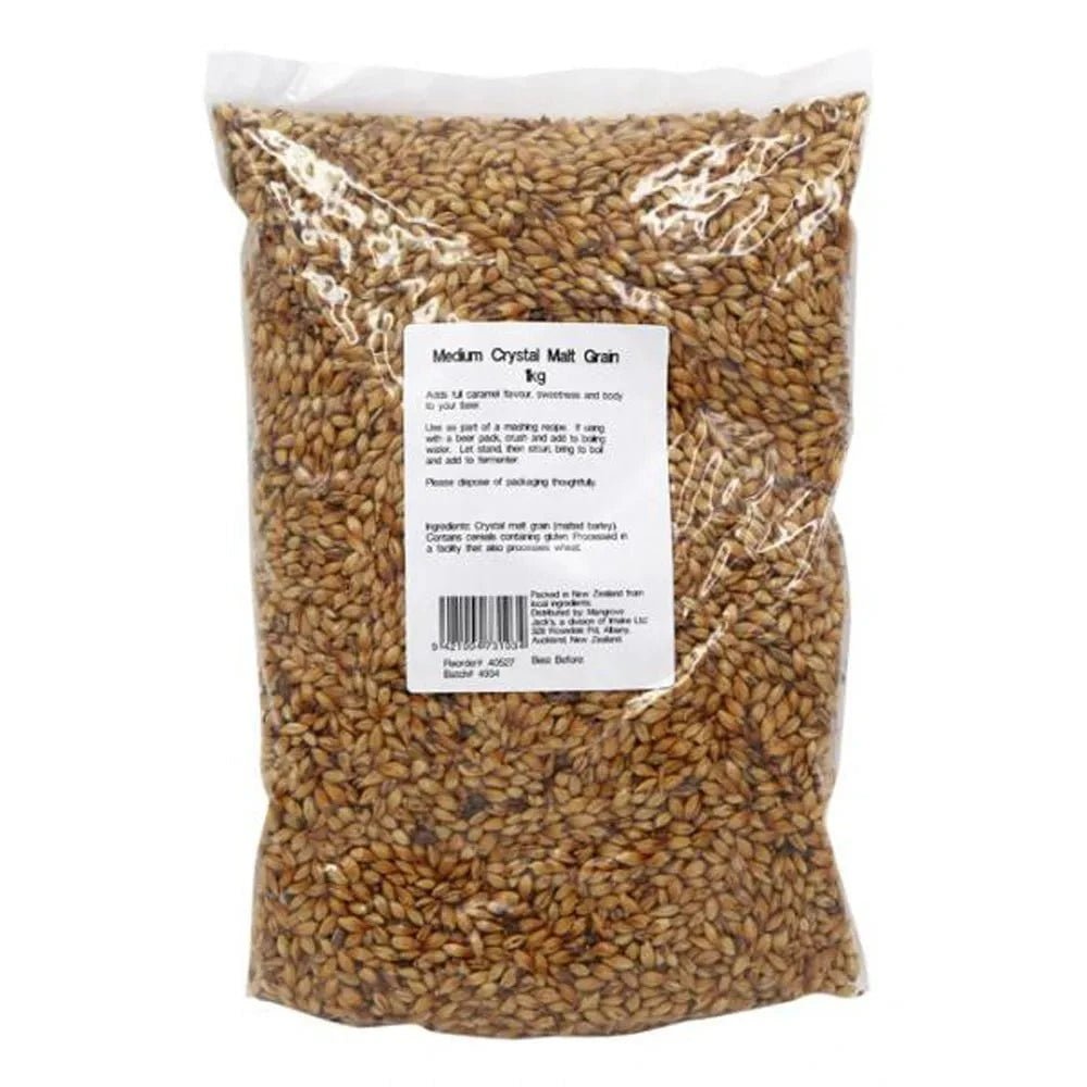 Medium Crystal Malt Grain - Whole 1 kg - Distillery King Australia